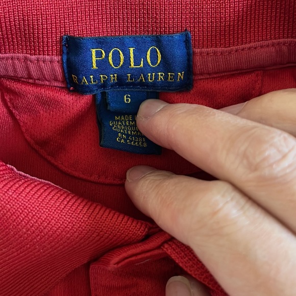 Boys polo red t-shirt - Picture 2 of 2